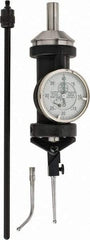 Made in USA - 5 Piece, 0" to 1/4" Measuring Range, White Dial Test Indicator Kit - 0.0002" Accuracy, 1/8" Ball Diam, 0.0005" Dial Graduation - Eagle Tool & Supply