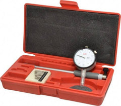 Value Collection - 8 Anvil, 0.7 to 1-1/2" Dial Bore Gage - 0.0005" Graduation, 5" Gage Depth - Eagle Tool & Supply