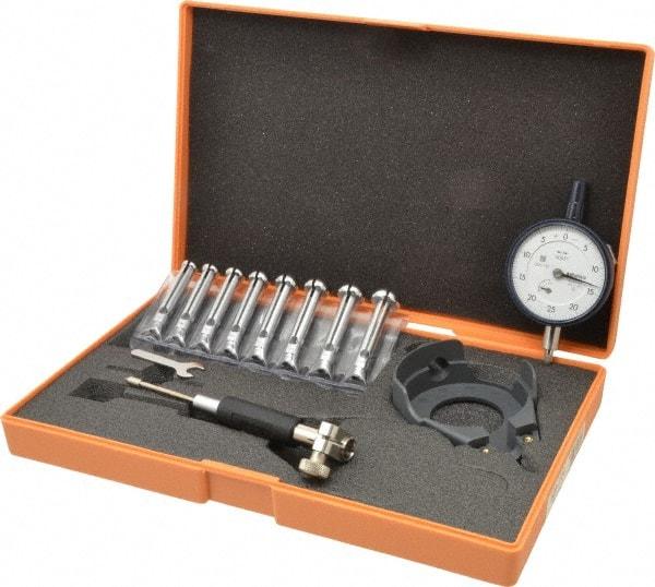 Mitutoyo - 8 Anvil, 0.4 to 0.7" Dial Bore Gage - 0.0005" Graduation, 2.4" Gage Depth, Accurate to 0.00016" - Eagle Tool & Supply