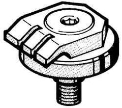 Mitee-Bite - 7-1/2mm Clamping Height, 880 Lb Clamping Pressure, Raised Height Swivel Stop Positioning Stop - 7-1/2mm Jaw Height, Spring Steel, Series Mitee-Bite Kopal Mini Clamps - Eagle Tool & Supply