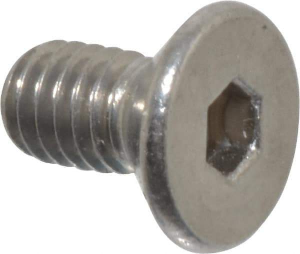 Value Collection - M4x0.70 Metric Coarse Hex Socket Drive, 90° Flat Screw - Grade 18-8 & Austenitic A2 Stainless Steel, Uncoated, Fully Threaded, 8mm OAL - Eagle Tool & Supply
