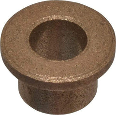 Boston Gear - 5/16" Inside x 7/16" Outside Diam, Oil Impregnated Bronze Sleeve Bearing - 5/8" Flange Outside Diam, 3/32" Flange Thickness, 3/8" OAL - Eagle Tool & Supply