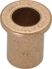 Boston Gear - 3/8" Inside x 1/2" Outside Diam, Oil Impregnated Bronze Sleeve Bearing - 11/16" Flange Outside Diam, 3/32" Flange Thickness, 3/4" OAL - Eagle Tool & Supply