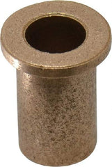 Boston Gear - 3/8" Inside x 1/2" Outside Diam, Oil Impregnated Bronze Sleeve Bearing - 11/16" Flange Outside Diam, 3/32" Flange Thickness, 7/8" OAL - Eagle Tool & Supply