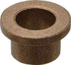 Boston Gear - 1/2" Inside x 5/8" Outside Diam, Oil Impregnated Bronze Sleeve Bearing - 7/8" Flange Outside Diam, 1/8" Flange Thickness, 1/2" OAL - Eagle Tool & Supply