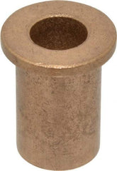 Boston Gear - 1/2" Inside x 3/4" Outside Diam, Oil Impregnated Bronze Sleeve Bearing - 1" Flange Outside Diam, 1/8" Flange Thickness, 1-1/4" OAL - Eagle Tool & Supply