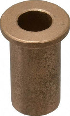 Boston Gear - 1/2" Inside x 3/4" Outside Diam, Oil Impregnated Bronze Sleeve Bearing - 1" Flange Outside Diam, 1/8" Flange Thickness, 1-1/2" OAL - Eagle Tool & Supply
