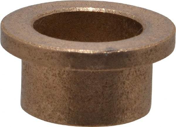 Boston Gear - 5/8" Inside x 3/4" Outside Diam, Oil Impregnated Bronze Sleeve Bearing - 1" Flange Outside Diam, 1/8" Flange Thickness, 1/2" OAL - Eagle Tool & Supply