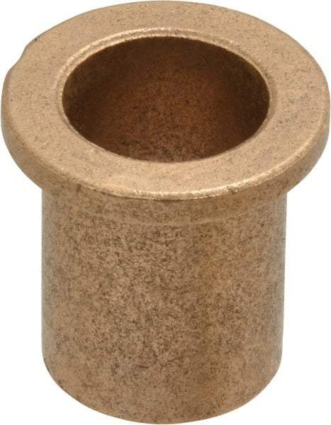 Boston Gear - 5/8" Inside x 3/4" Outside Diam, Oil Impregnated Bronze Sleeve Bearing - 1" Flange Outside Diam, 1/8" Flange Thickness, 1" OAL - Eagle Tool & Supply