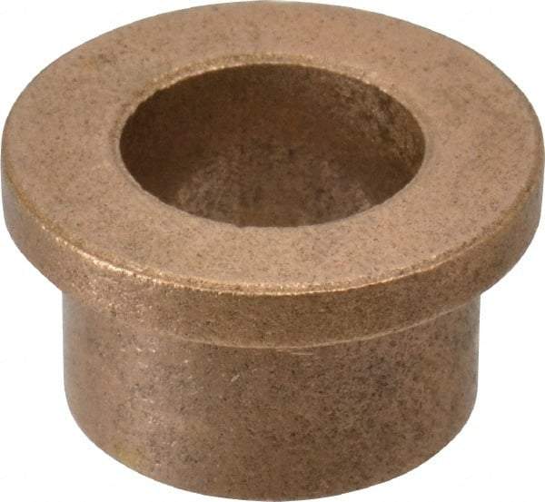 Boston Gear - 5/8" Inside x 7/8" Outside Diam, Oil Impregnated Bronze Sleeve Bearing - 1-1/8" Flange Outside Diam, 5/32" Flange Thickness, 5/8" OAL - Eagle Tool & Supply