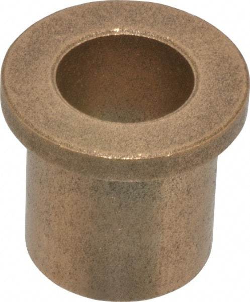 Boston Gear - 5/8" Inside x 7/8" Outside Diam, Oil Impregnated Bronze Sleeve Bearing - 1-1/8" Flange Outside Diam, 5/32" Flange Thickness, 1" OAL - Eagle Tool & Supply