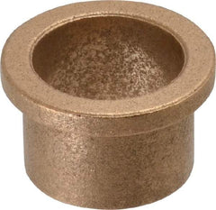 Boston Gear - 7/8" Inside x 1" Outside Diam, Oil Impregnated Bronze Sleeve Bearing - 1-1/4" Flange Outside Diam, 5/32" Flange Thickness, 3/4" OAL - Eagle Tool & Supply