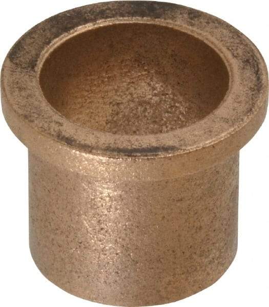 Boston Gear - 7/8" Inside x 1" Outside Diam, Oil Impregnated Bronze Sleeve Bearing - 1-1/4" Flange Outside Diam, 5/32" Flange Thickness, 1" OAL - Eagle Tool & Supply