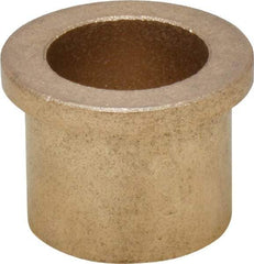 Boston Gear - 7/8" Inside x 1-1/8" Outside Diam, Oil Impregnated Bronze Sleeve Bearing - 1-3/8" Flange Outside Diam, 5/32" Flange Thickness, 1" OAL - Eagle Tool & Supply