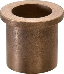 Boston Gear - 7/8" Inside x 1-1/8" Outside Diam, Oil Impregnated Bronze Sleeve Bearing - 1-3/8" Flange Outside Diam, 5/32" Flange Thickness, 1-1/4" OAL - Eagle Tool & Supply