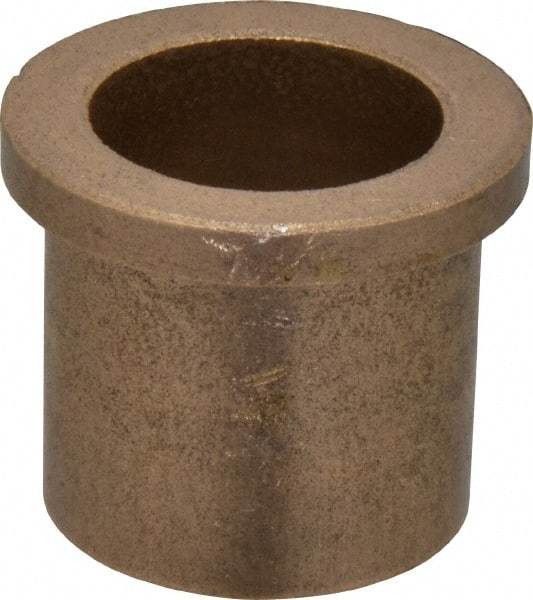 Boston Gear - 1" Inside x 1-1/4" Outside Diam, Oil Impregnated Bronze Sleeve Bearing - 1-1/2" Flange Outside Diam, 3/16" Flange Thickness, 1-1/4" OAL - Eagle Tool & Supply