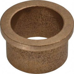 Boston Gear - 1-1/4" Inside x 1-1/2" Outside Diam, Oil Impregnated Bronze Sleeve Bearing - 1-3/4" Flange Outside Diam, 3/16" Flange Thickness, 1" OAL - Eagle Tool & Supply