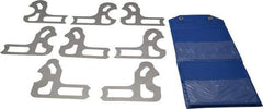 Value Collection - 8 Piece, 9/16 to 1 Inch Radius, Steel Radius Gage Set - 1/16 Inch Graduation, Satin Chrome Coated - Eagle Tool & Supply