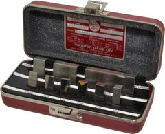 Starrett - 9 Piece, 1/16 to 2", Grade 0, Steel Gage Block Set - Rectangular - Eagle Tool & Supply