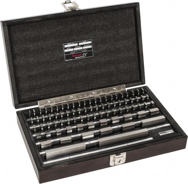 Starrett - 81 Piece, 0.05 to 4", Grade 0, Steel Gage Block Set - Rectangular - Eagle Tool & Supply