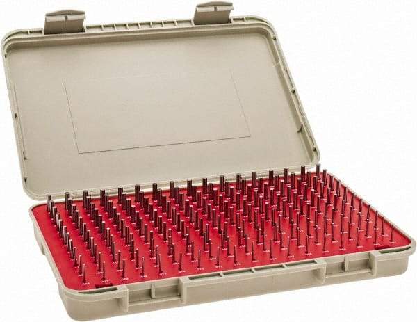 Vermont Gage - 190 Piece, 0.061-0.25 Inch Diameter Plug and Pin Gage Set - Minus 0.0002 Inch Tolerance, Class ZZ - Eagle Tool & Supply