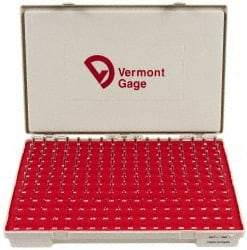 Vermont Gage - 190 Piece, 0.061-0.25 Inch Diameter Plug and Pin Gage Set - Plus 0.0002 Inch Tolerance, Class ZZ - Eagle Tool & Supply