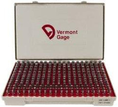 Vermont Gage - 250 Piece, 0.251-0.5 Inch Diameter Plug and Pin Gage Set - Plus 0.0002 Inch Tolerance, Class ZZ - Eagle Tool & Supply