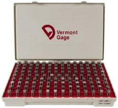 Vermont Gage - 125 Piece, 0.501-0.625 Inch Diameter Plug and Pin Gage Set - Plus 0.0002 Inch Tolerance, Class ZZ - Eagle Tool & Supply