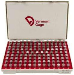 Vermont Gage - 125 Piece, 0.626-0.75 Inch Diameter Plug and Pin Gage Set - Plus 0.0002 Inch Tolerance, Class ZZ - Eagle Tool & Supply
