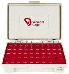 Vermont Gage - 50 Piece, 0.0115-0.0605 Inch Diameter Plug and Pin Gage Set - Plus 0.0002 Inch Tolerance, Class ZZ - Eagle Tool & Supply