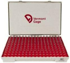 Vermont Gage - 190 Piece, 0.0615-0.2505 Inch Diameter Plug and Pin Gage Set - Plus 0.0002 Inch Tolerance, Class ZZ - Eagle Tool & Supply