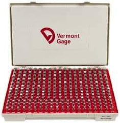 Vermont Gage - 250 Piece, 0.2515-0.5005 Inch Diameter Plug and Pin Gage Set - Minus 0.0002 Inch Tolerance, Class ZZ - Eagle Tool & Supply