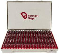 Vermont Gage - 250 Piece, 0.2515-0.5005 Inch Diameter Plug and Pin Gage Set - Plus 0.0002 Inch Tolerance, Class ZZ - Eagle Tool & Supply