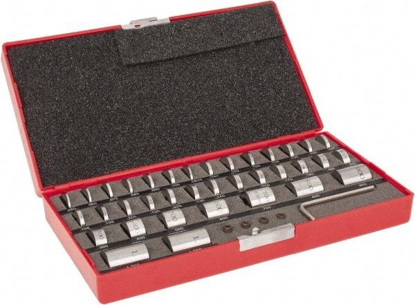 Value Collection - 36 Piece, 0.05 to 1", Spacer Block Set - Round, 0.0001" Tolerance - Eagle Tool & Supply