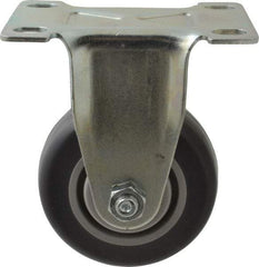 Shepherd - 3" Diam x 1-1/4" Wide x 4-1/4" OAH Top Plate Mount Rigid Caster - Polyurethane, 185 Lb Capacity, Ball Bearing, 2-5/8 x 3-3/4" Plate - Eagle Tool & Supply