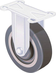 Shepherd - 3" Diam x 1-1/4" Wide x 4-1/4" OAH Top Plate Mount Rigid Caster - TPR, 165 Lb Capacity, Ball Bearing, 2-5/8 x 3-3/4" Plate - Eagle Tool & Supply