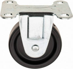 Shepherd - 3" Diam x 13/16" Wide x 3-1/2" OAH Top Plate Mount Rigid Caster - Polyolefin, 120 Lb Capacity, Plain Bearing, 2-5/8 x 3-3/4" Plate - Eagle Tool & Supply
