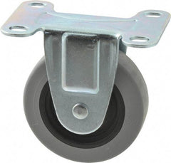 Shepherd - 3" Diam x 13/16" Wide x 3-1/2" OAH Top Plate Mount Rigid Caster - Polyurethane, 120 Lb Capacity, Plain Bearing, 2-5/8 x 3-3/4" Plate - Eagle Tool & Supply