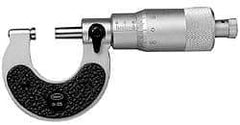 Mahr - 50 to 75mm Range, 0.01mm Graduation, Mechanical Outside Micrometer - Ratchet Stop Thimble, Accurate to 5µm - Eagle Tool & Supply
