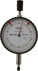 Mahr - 10mm Range, 0-10 Dial Reading, 0.1mm Graduation Dial Drop Indicator - 50mm Dial - Eagle Tool & Supply