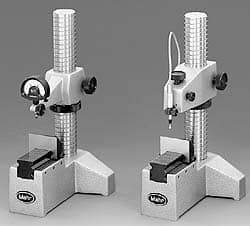 Mahr - Cast Iron (Base), T-Shaped Base, Comparator Gage Stand - 9-1/2" High, 5-1/2" Base Length x 6" Base Width x 4" Base Height, Includes Holder - Eagle Tool & Supply