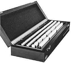 Mahr - 81 Piece, 0.1001 to 4", Grade 2, Ceramic Gage Block Set - Rectangular - Eagle Tool & Supply