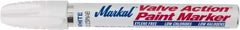 Markal - White Permanent Marker - Felt Tip - Eagle Tool & Supply