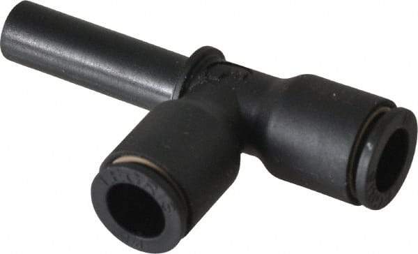 Legris - 1/4" Outside Diam, Nylon Push-to-Connect Tube Plug-In Run Tee - 290 Max psi - Eagle Tool & Supply