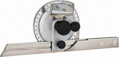 Value Collection - 6, 12 Inch Long Blade, 360° Max Measurement, Bevel Protractor - Accuracy up to 5 Min, 5 Min Dial Graduation - Eagle Tool & Supply