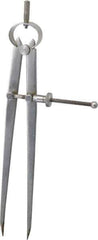 Value Collection - 8 Inch Leg, Spring Joint, Steel, Polished, Divider - 8 Inch Max Measurement, 200mm Max Measurement, Flat Leg with Quick Nut Adjustment - Eagle Tool & Supply