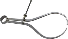 Value Collection - 10 Inch Leg, Spring Joint, Steel, Polished, Outside Caliper - 10 Inch Max Measurement, 250mm Max Measurement, Flat Leg with Quick Nut Adjustment - Eagle Tool & Supply