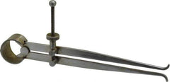 Value Collection - 6 Inch Leg, Spring Joint, Steel, Polished, Inside Caliper - 6 Inch Max Measurement, 150mm Max Measurement, Flat Leg with Quick Nut Adjustment - Eagle Tool & Supply