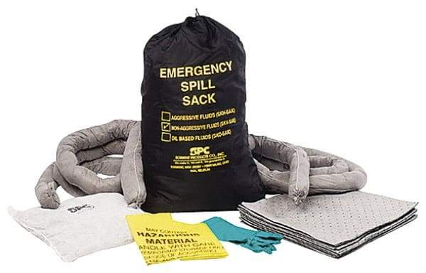 Brady SPC Sorbents - 10 Gal Capacity Oil Only Spill Kit - Sack - Eagle Tool & Supply