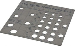 Made in USA - M8 to M14mm Stainless Steel Metric Thread Screw Checker - Eagle Tool & Supply